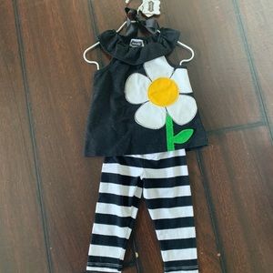 NWT Mud Pie Tunic and Legging Set 0-6 months